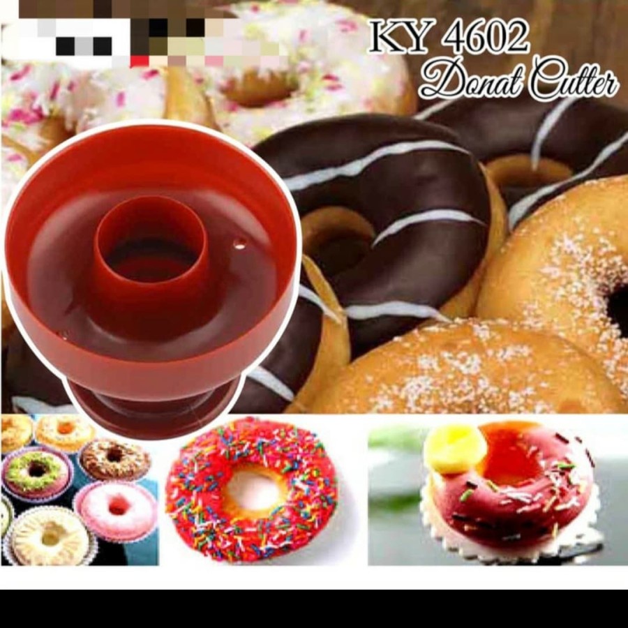 Cetakan donat bulat donut cutter pastry cake mold kitchen dapur alat masak doughnut maker adonan kue