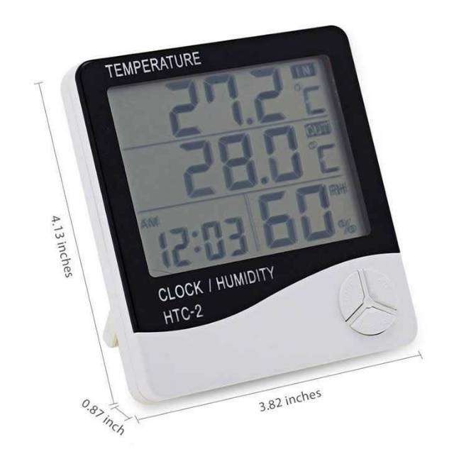 Taffware Pengukur Suhu Ruangan Digital Temperature Humidity Meter Clock