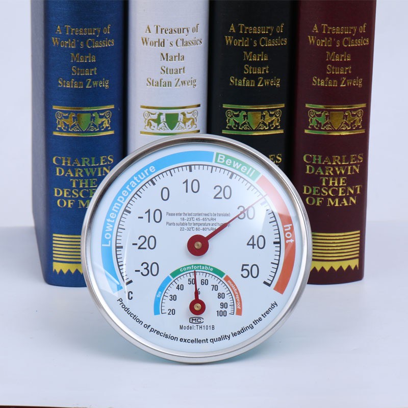 PROMO Anymeter Analog Thermometer Hygrometer Temperature Humidity - TH101B - White