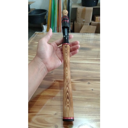 SET LENGKAP GAGANG KAYU JATI BAITCASTING BC TANPA REEL SEAT