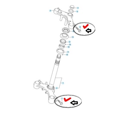 BAUT BAUD SEGITIGA STANG SETANG STIR SATRIA F FU 150 KARBU 2004 - 2016 ASLI ORI SGP TERLARIS 01550-0