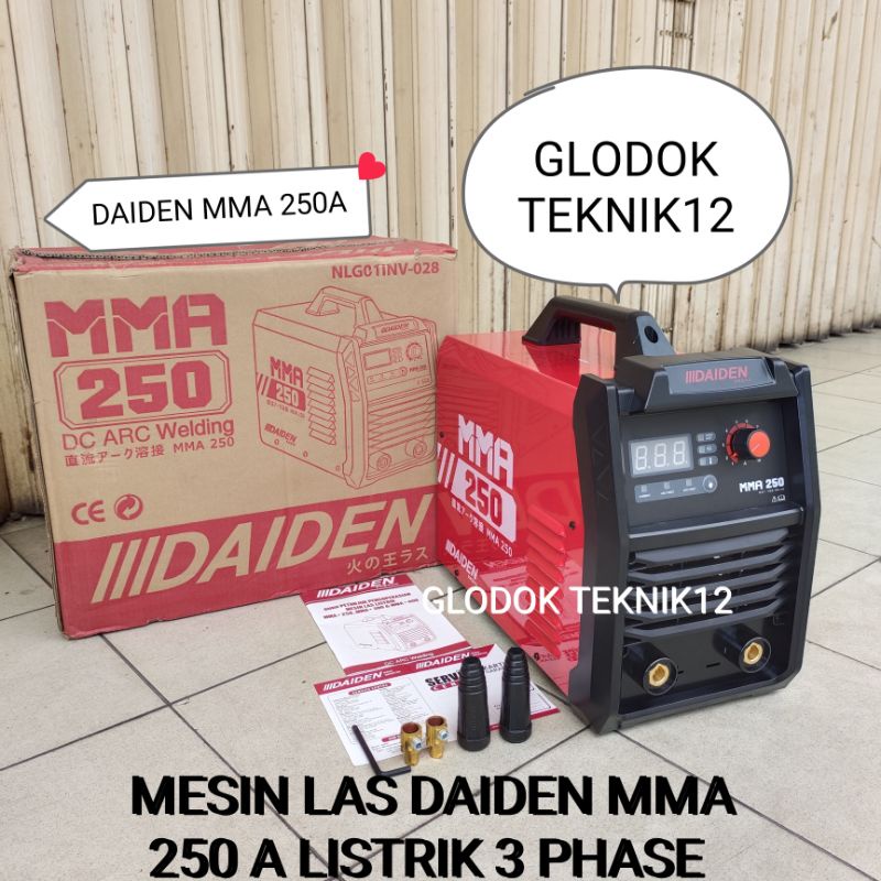 MESIN LAS DAIDEN MMA 250A / INVERTER LAS DAIDEN MMA 250 / TRAFO / TRAFO LAS DAIDEN 250 / MMA 250