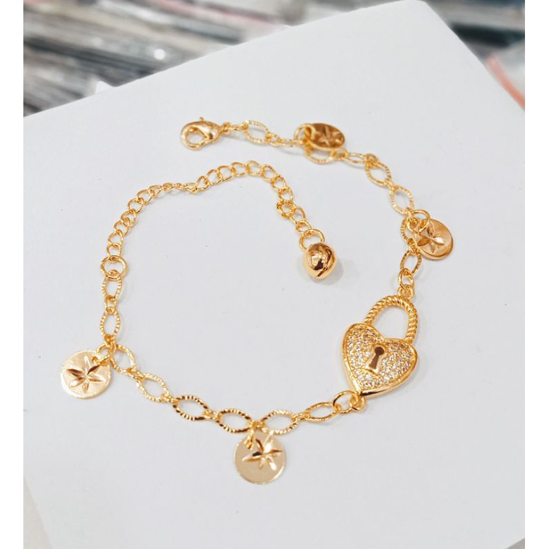 C-9300.Gelang tangan wanita xuping berlapis emas uk18cm.