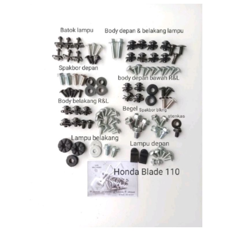Baut body set honda blade 110 karbu
