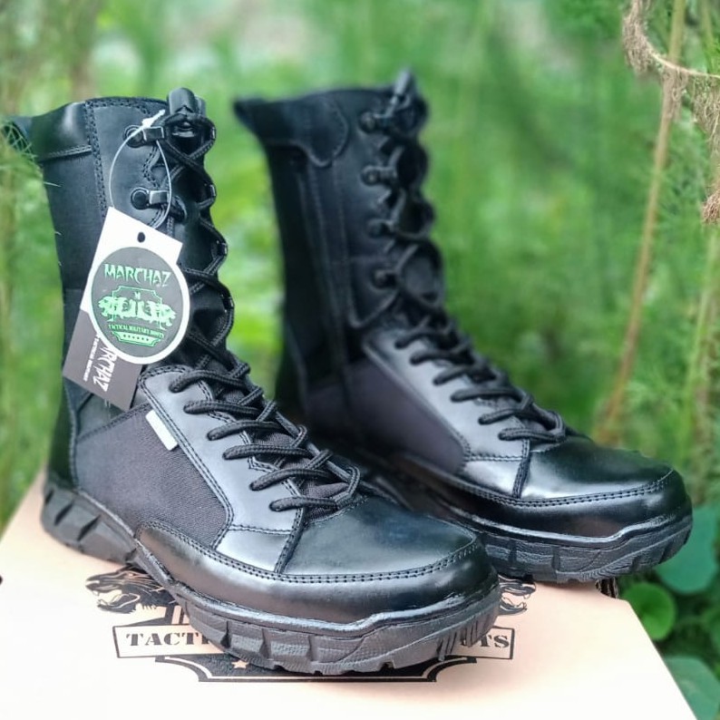 SEPATU PDL MARCHAZ POLIS WEBA KULIT SAPI ASLI SEPATU PDL TNI POLRI SECURITY SATPAM DINAS LAPANGAN