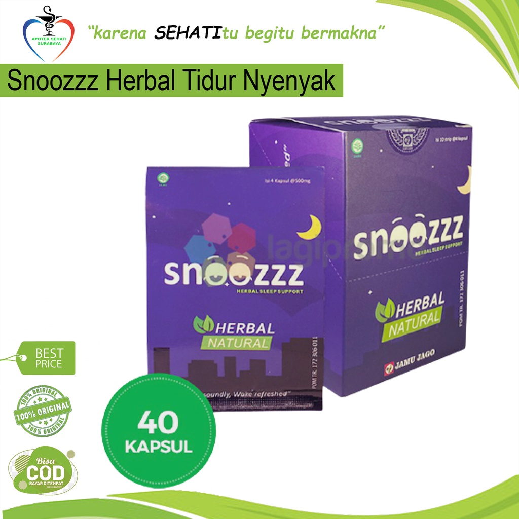 Jamu Jago Snoozzz (Snozz) Herbal Obat Herbal Untuk Insomnia