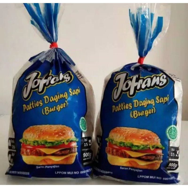 

jofrans beef patties 900gr isi 15 new formula