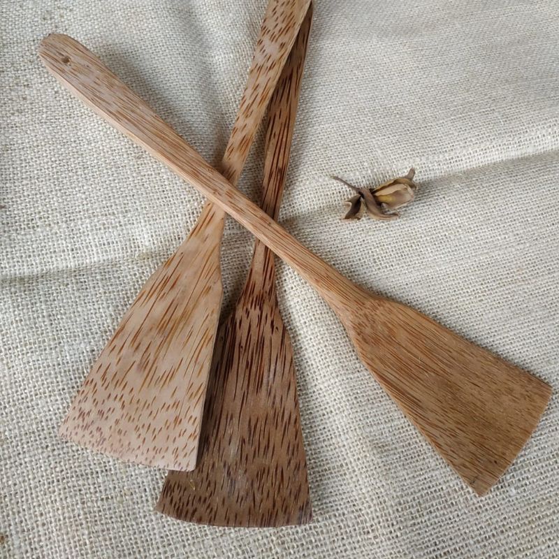 Spatula Sendok peralatan masak bahan kayu kelapa ruyung kuat berkwalitas