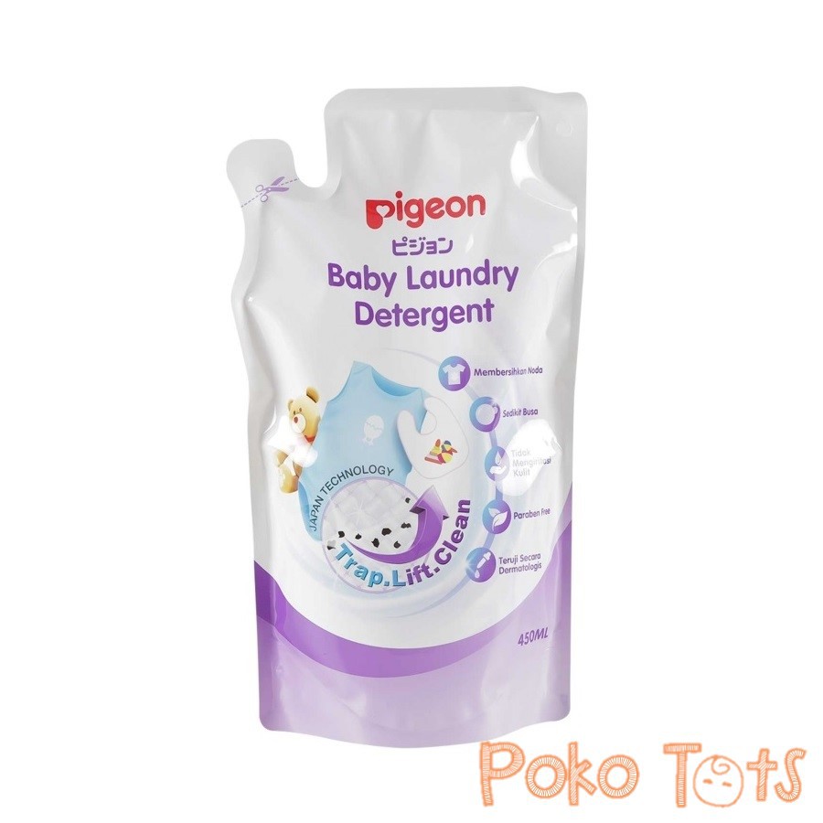 Pigeon Baby Liquid Laundry Detergent 450ml Refill Deterjen Cair Pencuci Baju Bayi