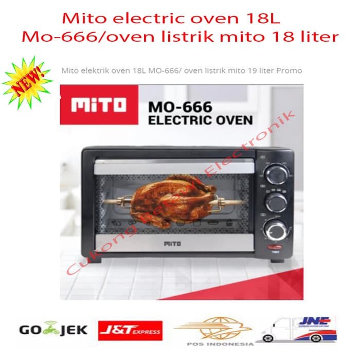 Mito elektrik oven 19L MO-666/ oven listrik mito 19 liter