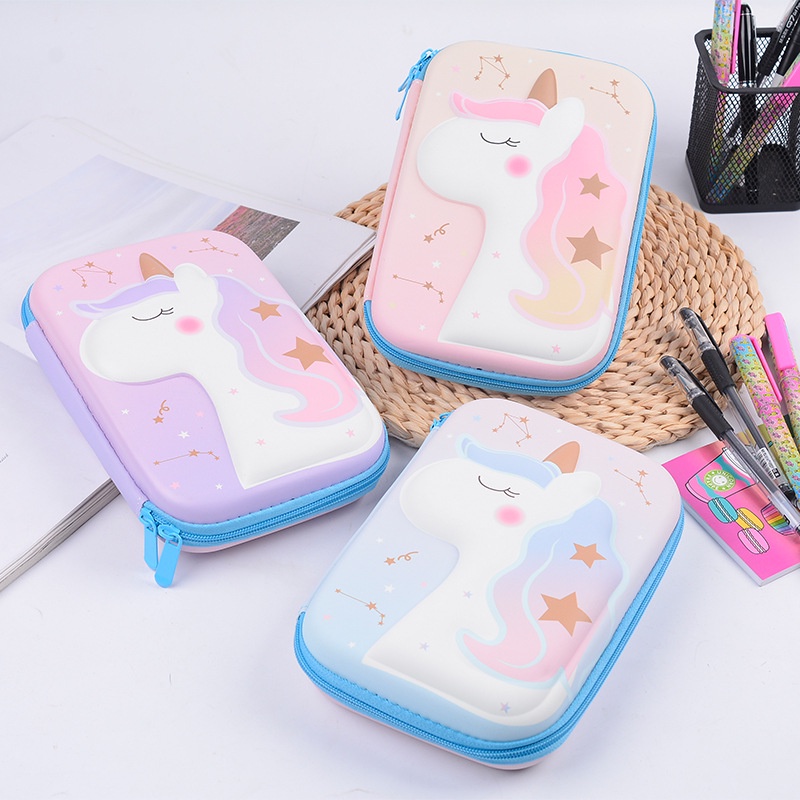 Tempat Pensil 3D timbul Kotak Pensil Unicorn llama karakter anak dosgrip kado ultah unicorn murah