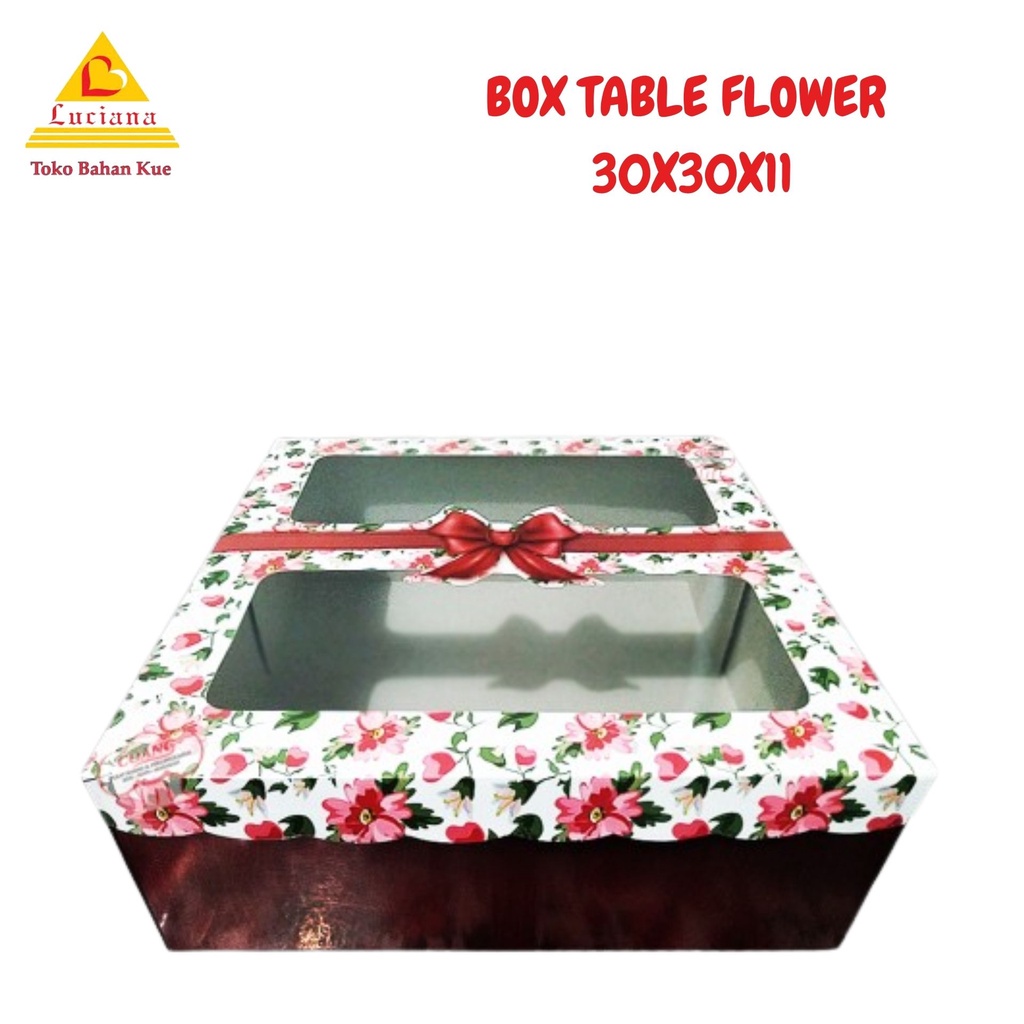 Dus Box Kotak Kardus Kue Tart 30x30 Table Flower Tinggi 11cm