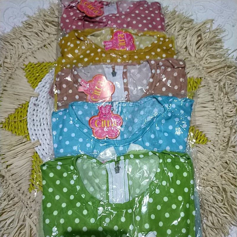 DRESS ANAK TUTU KOMBINASI KATUN POLKADOT.