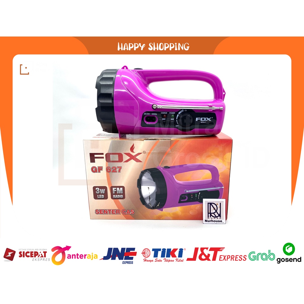 Lampu Senter Cas FOX hd-627 Terang