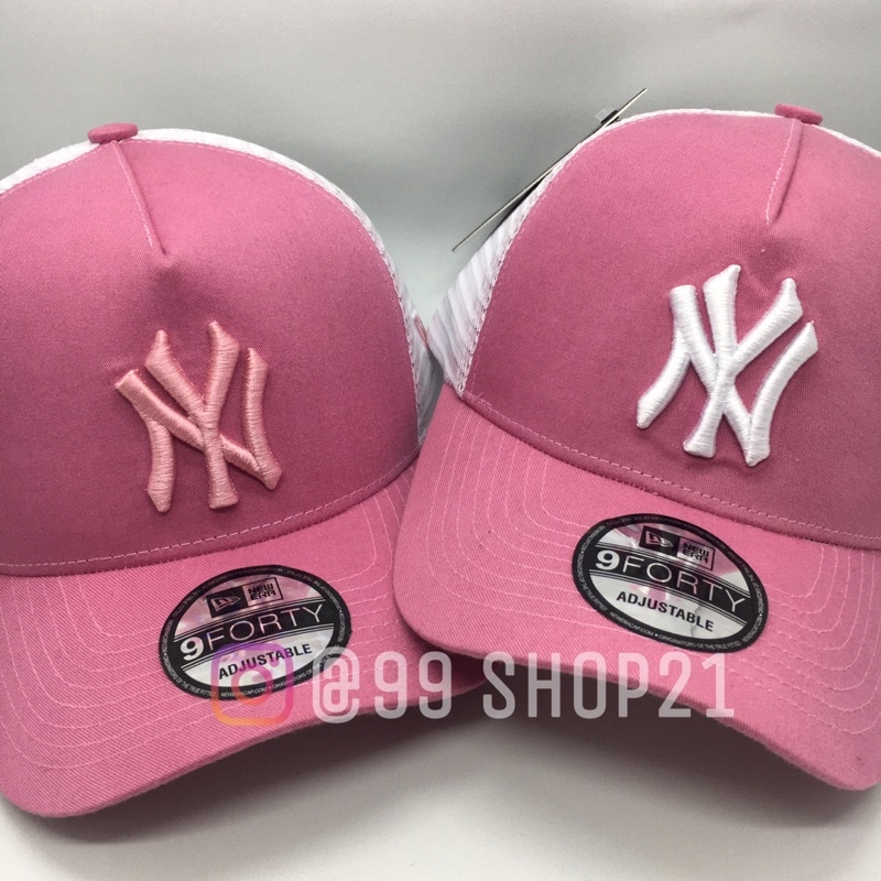 MLB Tracker Cap Topi Jaring Ny Yankess Pink Unisex