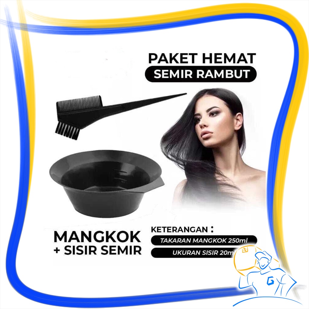 Sisir Mangkok Semir Wadah Mangkuk Alat Cat Pewarna Rambut Kuas Salon