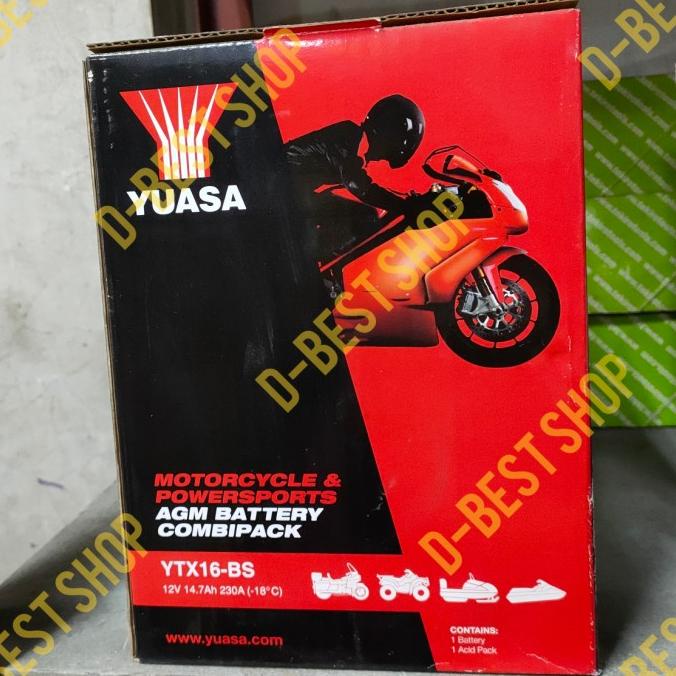 Produk Terbaik] Aki KERING yuasa YTX16-BS