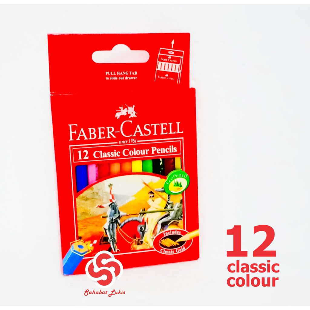 

Pensil Warna 12 Faber Castell Classic Pendek