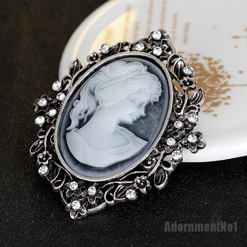 (Adornmentno1) Bros Pin Wanita Desain Cameo Victoria Hias Kristal Untuk Pesta Nikah