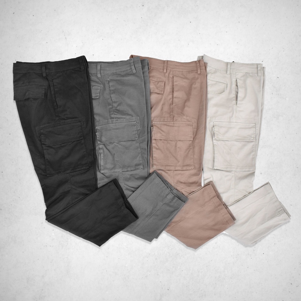 Celana Panjang Cargo Skuy Bahan Cotton Twill Combed