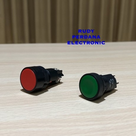 SWITCH PUSH BUTTON SAKLAR PUSH ON 3 PIN BULAT 10A 250V XB7-EA