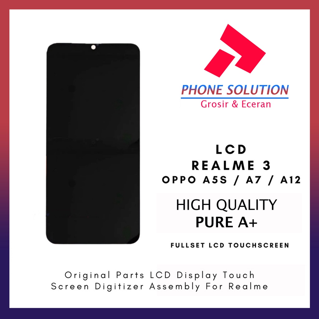 LCD Oppo A5S  LCD Oppo A7  LCD Oppo A12  LCD Realme 3 Universal Fullset Touchscreen // Supplier LCD Oppo A5S - Garansi 1 Bulan