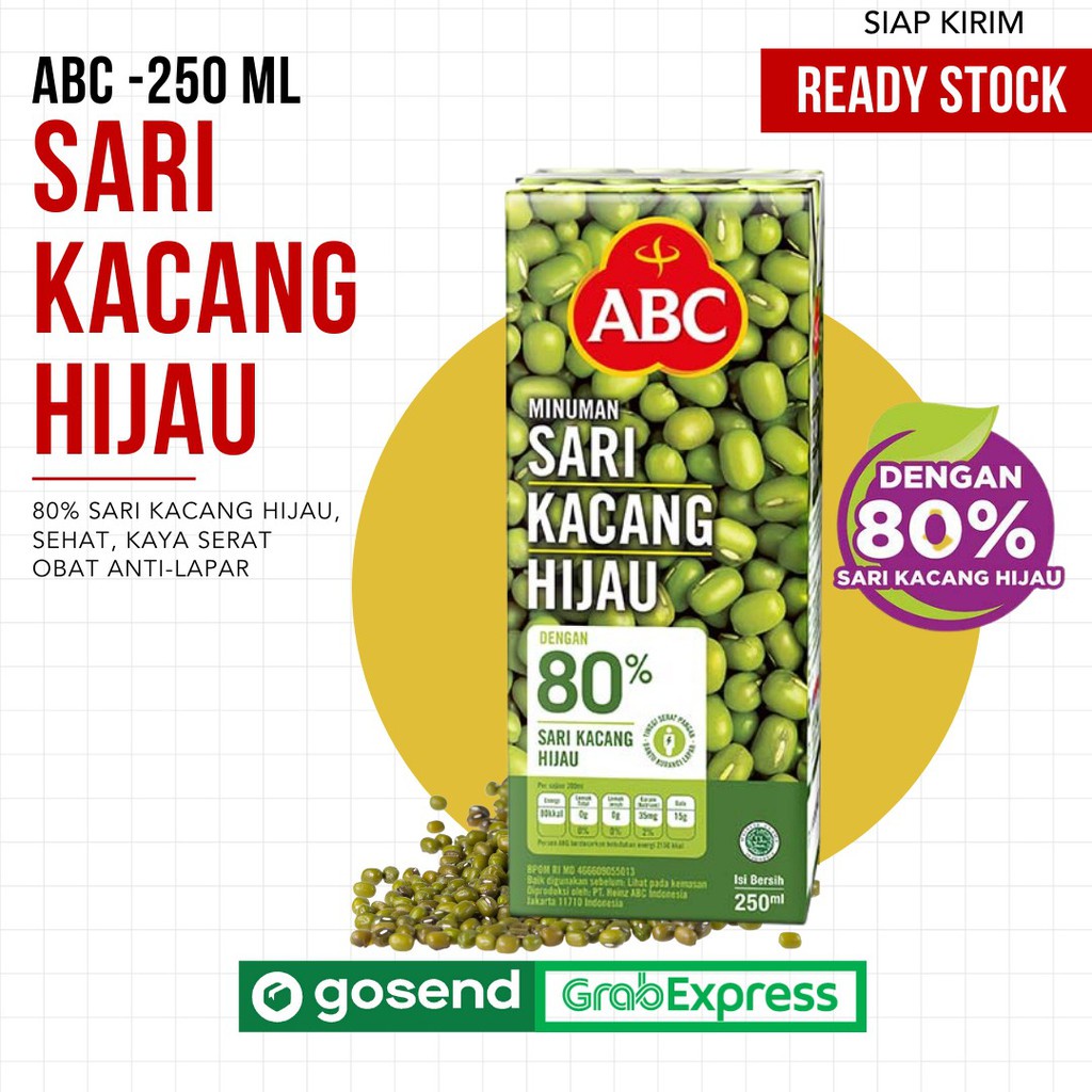 ABC SARI KACANG HIJAU  250ML MINUMAN MUNG BEAN DRINK