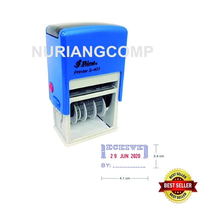 

Letter Stempel Received Dengan Tanggal Shiny S-401 Self-Inking