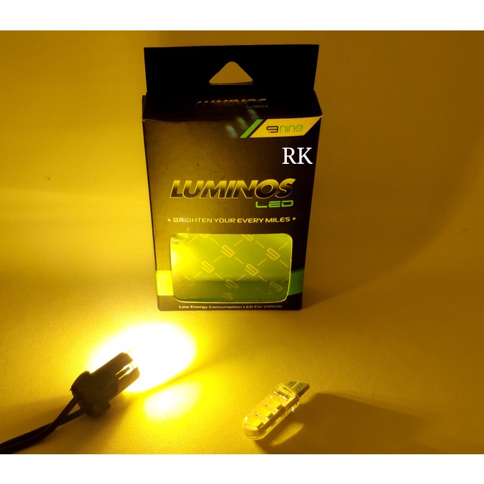LAMPU SENJA LED MOBIL MOTOR T10 KUNING | LAMPU LED YELLOW LUMINOS PNP