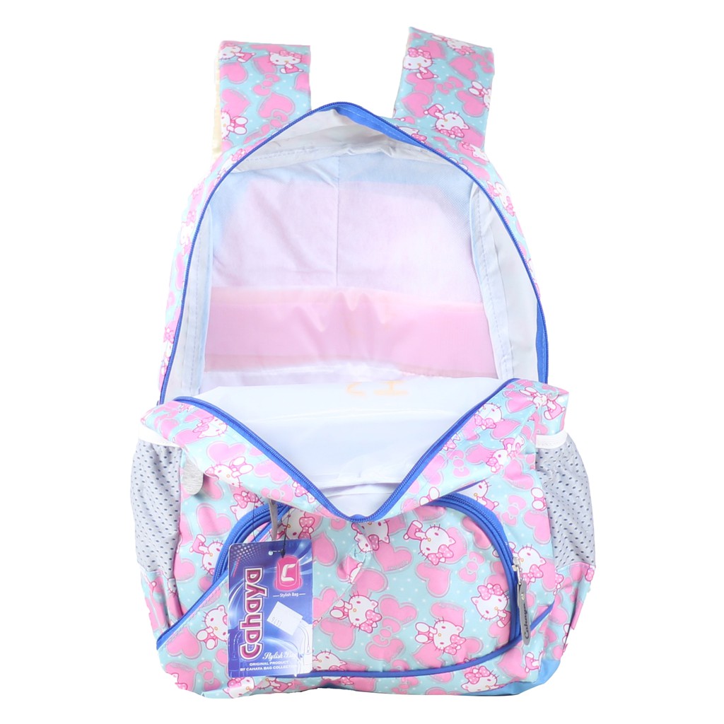 Tas Gendong Anak Perempuan Hello Kitty Free Tempat Pensil Ransel SD SMP Cewek Cantik Fashionable Trendy Imut