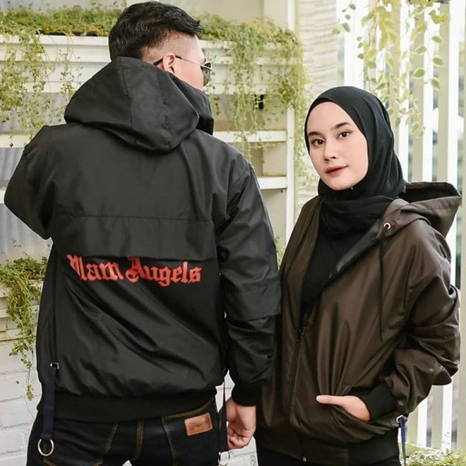 Public - Palm Hoodie - Jaket Parasut Hoodie Pria dan Wanita (Double Puring)