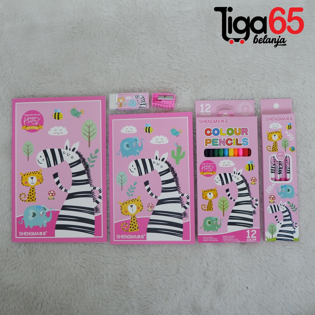 365 STATIONERY SET #41172 Buku &amp; Alat Tulis Anak / Karakter Fancy Gambar Lucu