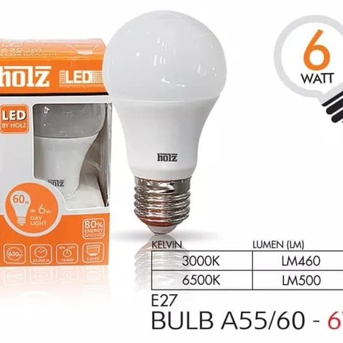 LAMPU LED BULB E27 FSL 6W 6 W 6WATT 6 WATT WARM WHITE KUNING TERMURAH