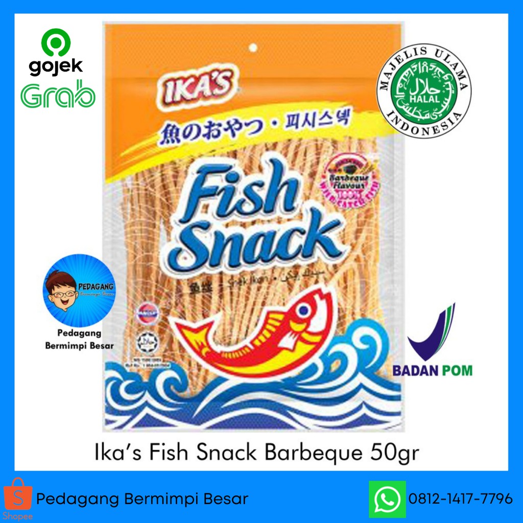 

Ikas Fish Snack BBQ 50gr | Snack Ikan Malaysia | Snack Lidi Ikan