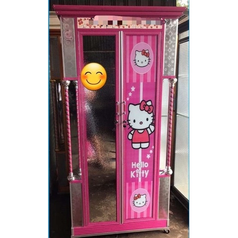 stiker kaca atau stiker riverse motif Hello kitty