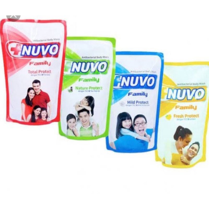 NUVO FAMILY Sabun Mandi Cair Pouch 450ML Nuvo body wash