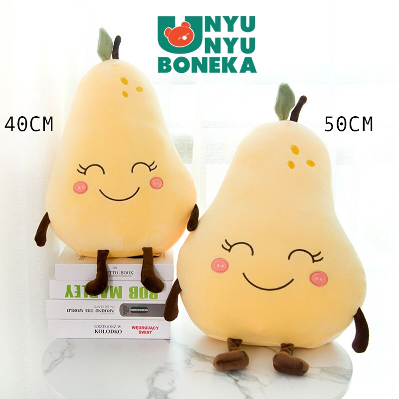 Bantal Buah pear plush import  non alpukat strobery boneka