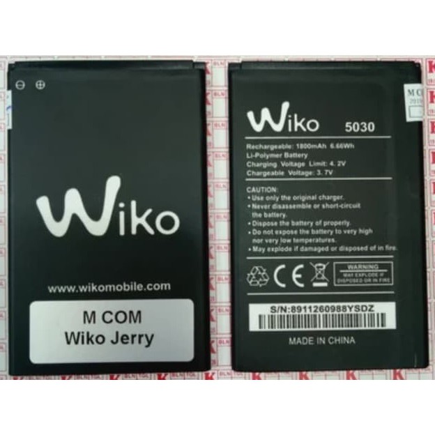 Battery Batre Baterai Double Power Mcom Wiko Jerry 5030