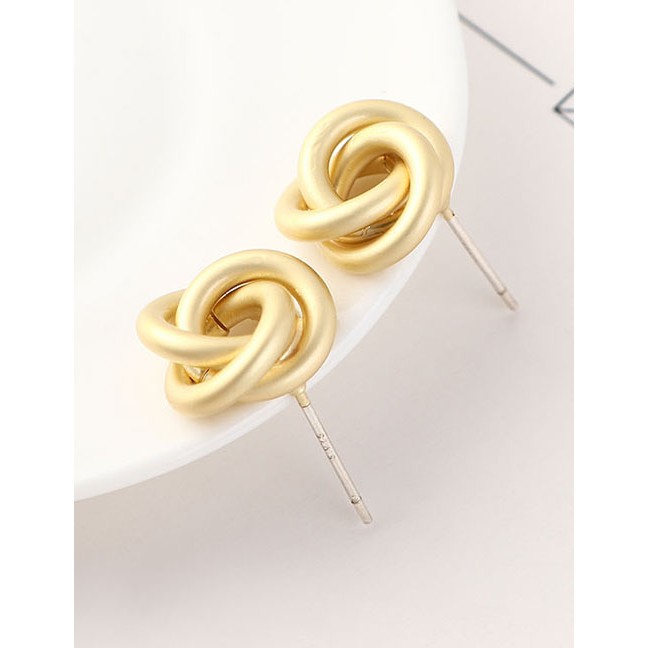 LRC Anting Tusuk Fashion Gold Plated Gold-plated Small Flowers S925 Silver Needle Earrings Y62831