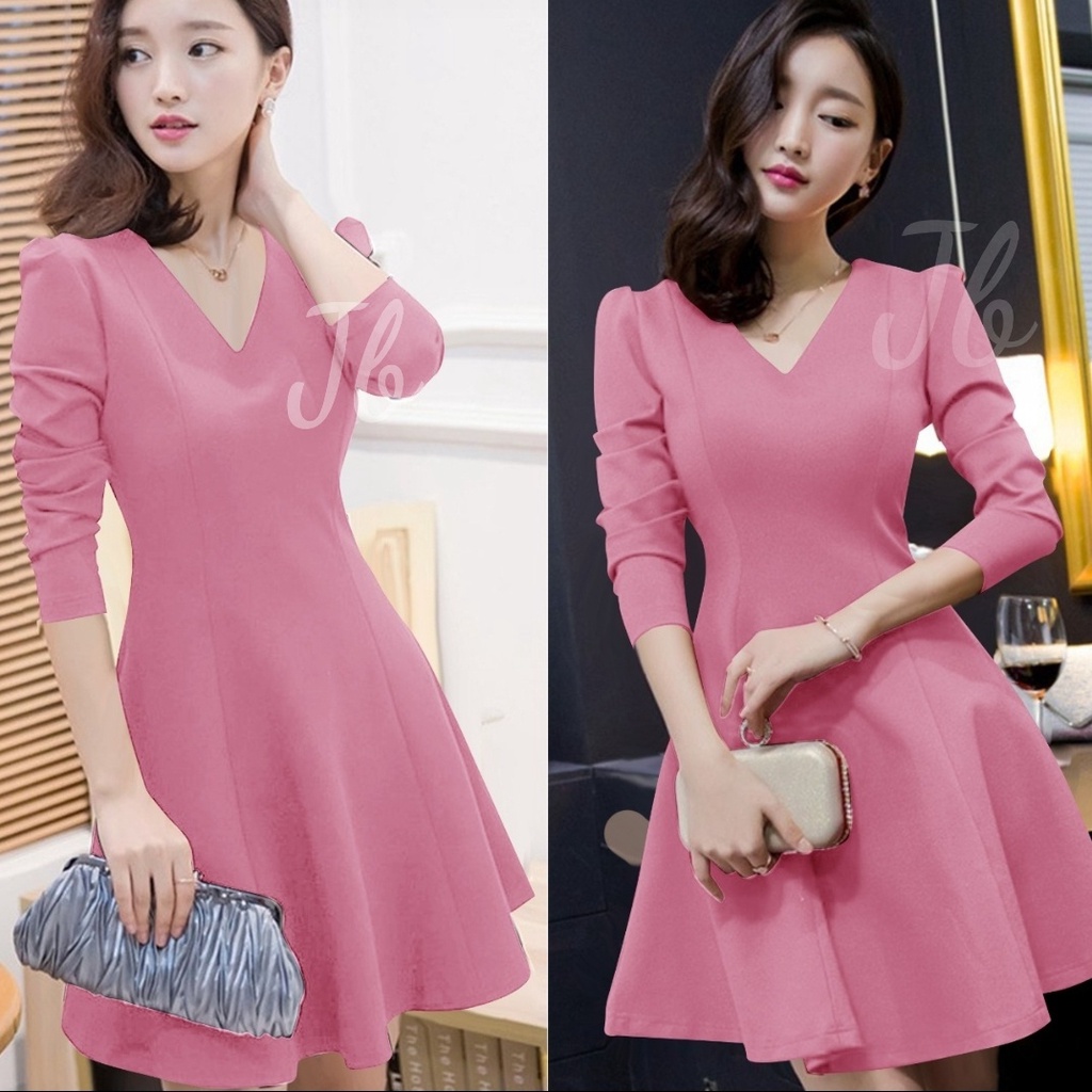 [VLFK] Dress Korea / Baju Dress Wanita / Dress / Dress Pesta / Dres Wanita Murah