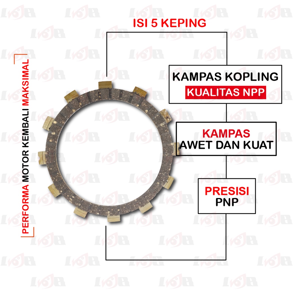 NPP Kampas Plat Kopling Thunder 125 Suzuki Clutch 4 Lembar Asli