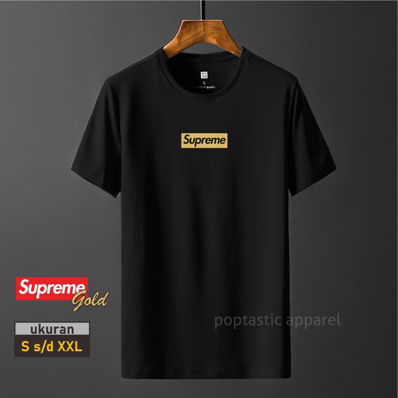 SUPREEMEE- Kaos Distro Pria Wanita Katun Combad 30S Premium/ LEMBUT / ADEM