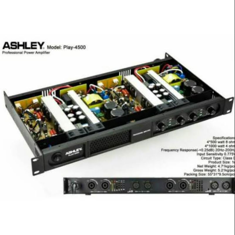 POWER ASHLEY PLAY 4500 POWER 4 CHANNEL ORIGINAL PLAY4500
