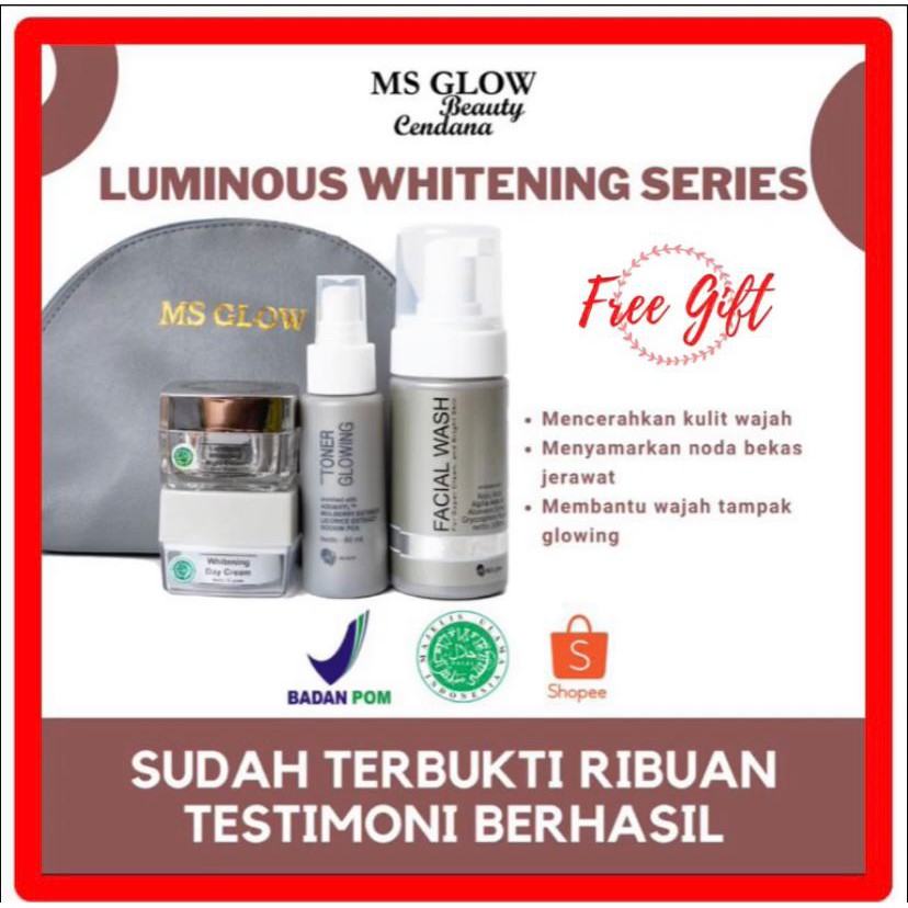 MS GLOW PAKET LUMINOUS / PAKET (Penghilang Flek Hitam / Bekas Jerawat)
