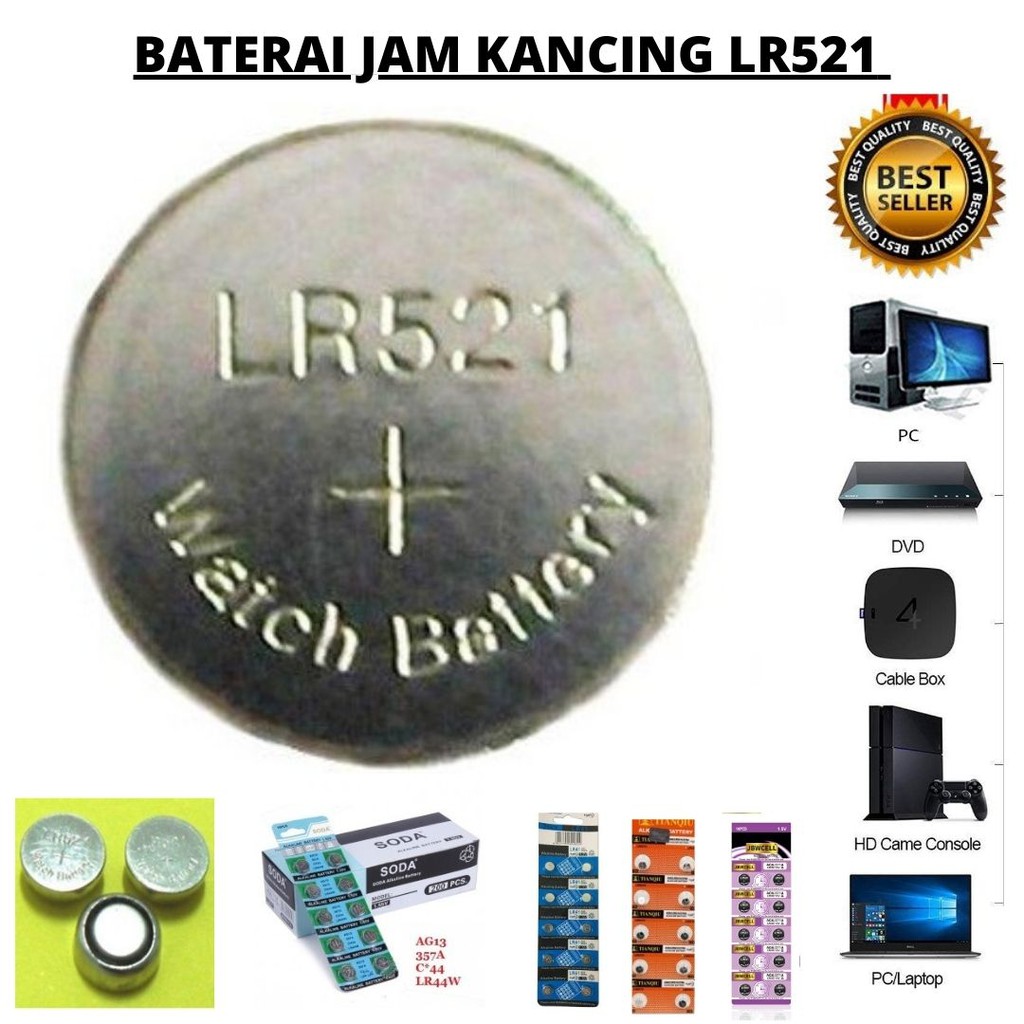 Baterai Jam Kancing Serbaguna LR41 LR44 LR521H LR920H LR1130 1 PCS 111107