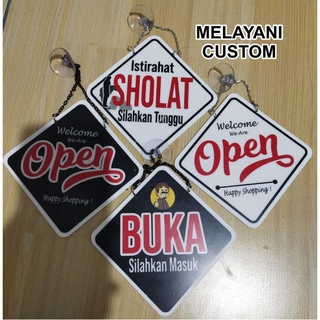 Jual custom open close pintu / Papan open close / Buka tutup akrilik ...