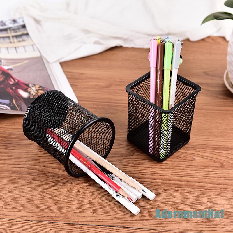 [AdornmentNo1]Office Desk Pen Pot Ruler Scissor Pencil Holder Cup Mesh Organizer Container New