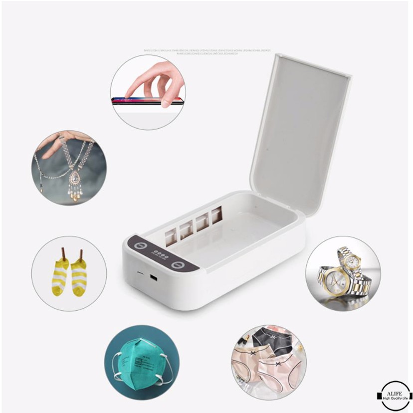 Mobile Phone USB UV-Ultraviolet Light Sterilizer Mask Disinfection Storage Box Home Office Use