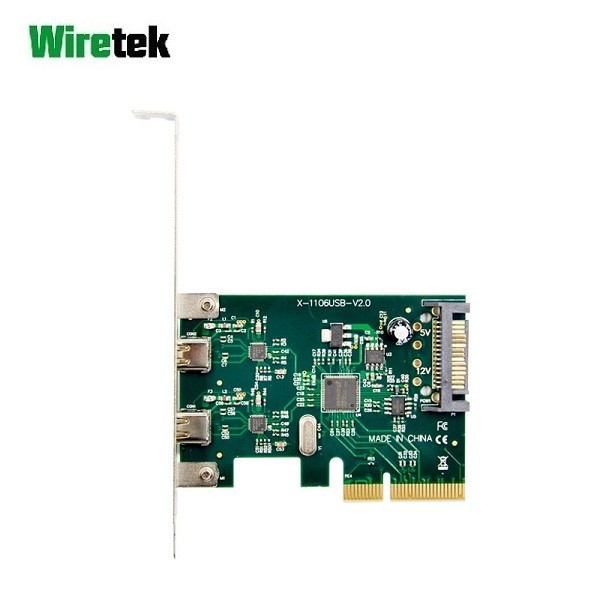 PCI-E Type-C Expansion Card 2port Wiretek