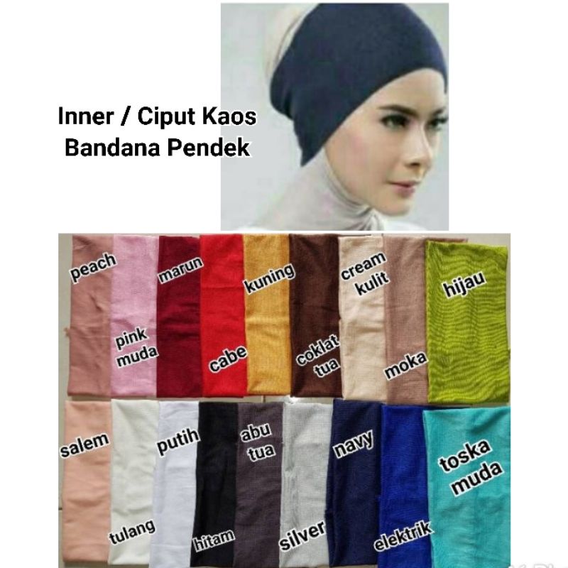 Ciput Kaos Bandana Pendek Inner Hijab